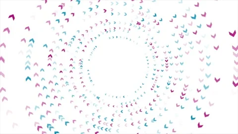 Vibrant minimal circular arrows elements abstract geometric motion background Stock Footage 341550078
