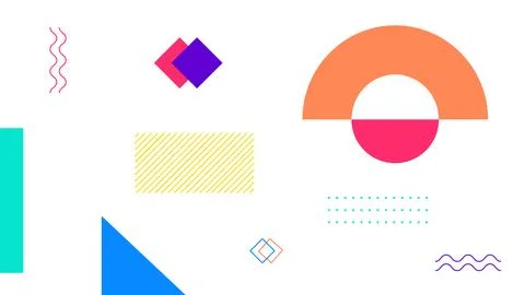 Vibrant Minimal Graphic Composition Background Stock Illustration