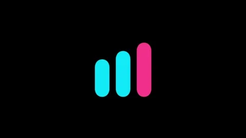 Vibrant Minimalist Graph Bars on Black Background Stock Footage 341917767
