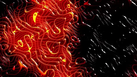 Vibrant Mixed Nebula Flow &amp; Nero Marquina Marble 3D Fluid Loop - Luxury &amp; V.. Stock Footage 347754367