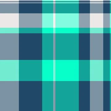 Vibrant, modern plaid pattern. Cool blues  greens create a refreshing, geomet Stock Illustration