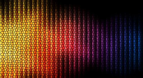 Vibrant Mosaic Gradient: Warm Yellow to Cool Blue with Vertical Light Streaks 库存插图
