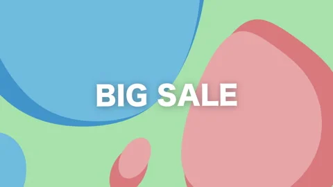 A vibrant motion graphic showcases an exciting big sale event. Stock Footage 318064800