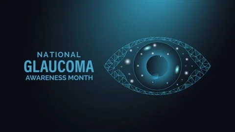 Vibrant motion graphics low poly for Glaucoma Awareness month. Stock Footage 321550598
