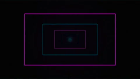 Vibrant motion of neon rectangular tunnels creating mesmerizing visual effe.. Stock Footage 342764668