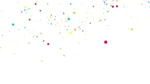 Vibrant Multi-color Confetti Explosion Falling on White Background for Holi.. 스톡 동영상 346243379