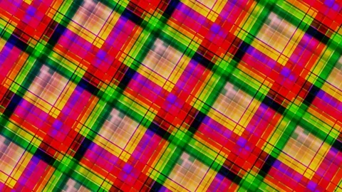 Vibrant Multi-Color Plaid Abstract Background with Light Effects Stock Footage 333448639