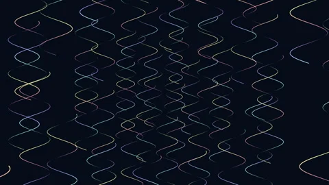 Vibrant multi-color wavy line pattern for versatile design use Stock Footage 322000914