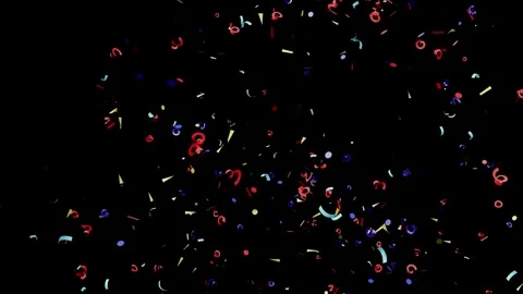 Vibrant Multi colored 3D Confetti explosion Celebrat Motion Graphic video. 스톡 동영상 320327216