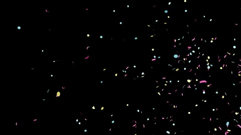 Vibrant Multi colored 3D Confetti explosion Celebrat Motion Graphic video. Vídeos de archivo 320327535