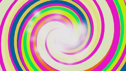Vibrant Multi-Colored Abstract Spiral Loop Background Stock Footage 340212011