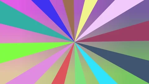 Vibrant multi-colored geometric sunburst radiation pattern Stock Footage 341720833