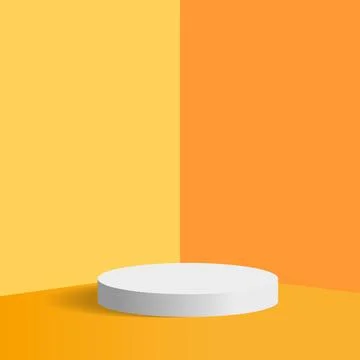 A vibrant, multi-colored pedestal background designed for product photography Stock Illustration