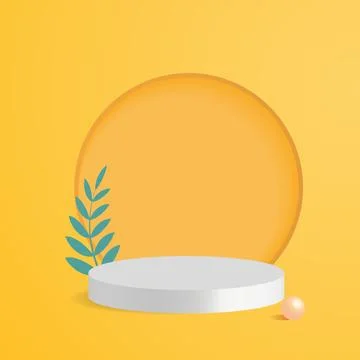 A vibrant, multi-colored pedestal background designed for product photography Stock Illustration