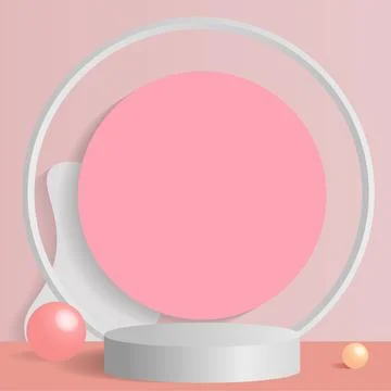 A vibrant, multi-colored pedestal background designed for product photography Stock Illustration