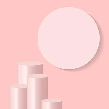 A vibrant, multi-colored pedestal background designed for product photography Stock Illustration