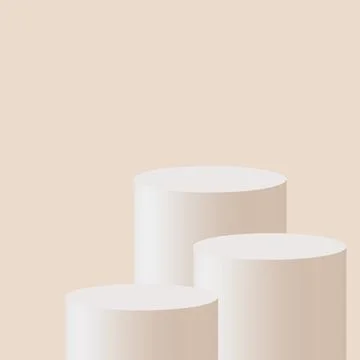 A vibrant, multi-colored pedestal background designed for product photography Stock Illustration