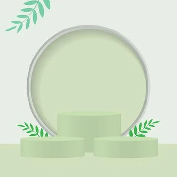 A vibrant, multi-colored pedestal background designed for product photography Stock Illustration