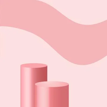 A vibrant, multi-colored pedestal background designed for product photography Stock Illustration