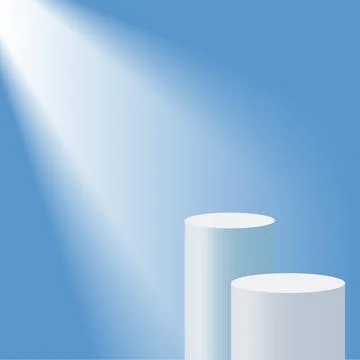A vibrant, multi-colored pedestal background designed for product photography Stock Illustration