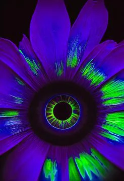 Vibrant Multi Coloured Eye Iris Flower Petals Abstract Detail Macro Illustration Illustrazione stock