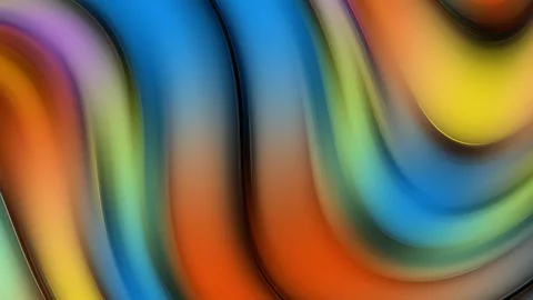 Vibrant Multicolor 3D Flowing Colorful Abstract Motion Dynamic Fluid Wave Stock Footage 344664911