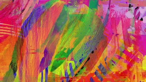 Vibrant Multicolor Brush Stroke Background Seamless Loop 스톡 동영상 328337121