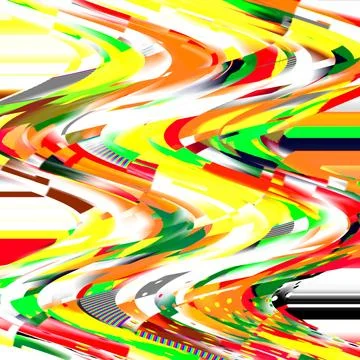 Vibrant Multicolor Distorted Stripe Abstract Background Stock Illustration