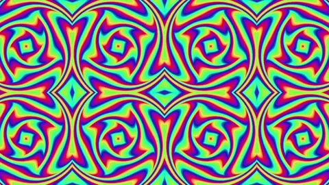 Vibrant Multicolor Geometric Kaleidoscopic Pattern Vidéo 332178728