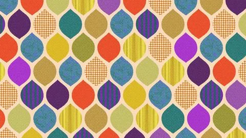 Vibrant Multicolor Geometric Leaf Pattern Background イラスト素材