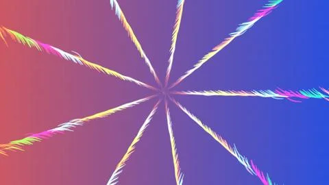 Vibrant multicolor gradient background with dynamic starburst pattern Stockillustratie