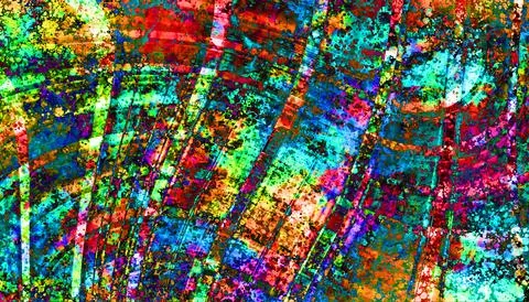 Vibrant Multicolor Grunge Plaid Diagonal Abstract Texture Background Stock Illustration