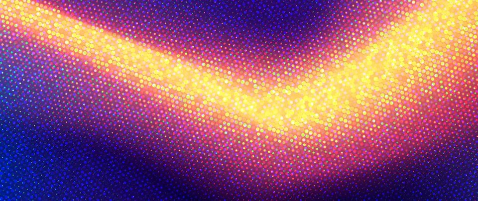 Vibrant Multicolor Halftone Glitter Gradient Background Blue Yellow Pink Stock Illustration
