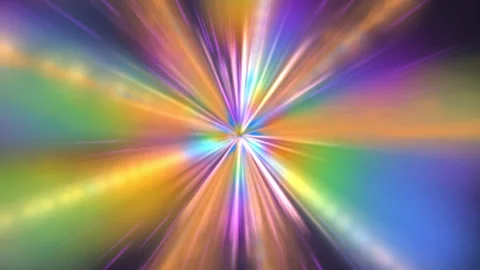 Vibrant Multicolor Light Burst Representing Energy and Motion Concept Stock Footage 303635925