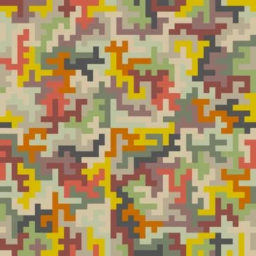 Vibrant Multicolor Pixel Seamless Pattern Illustrazione stock