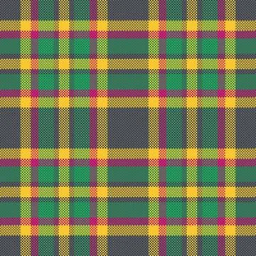 Vibrant multicolor plaid pattern.  Bold geometric design with intersecting .. Illustrazione stock