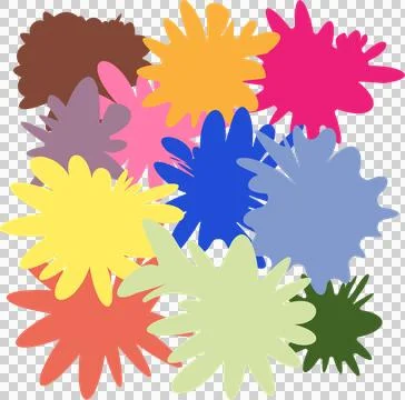 Vibrant Multicolor Splash and Ink Stain Background Illustrazione stock