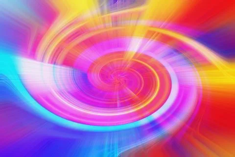 Vibrant multicolored abstract swirl pattern with dynamic glowing light イラスト素材