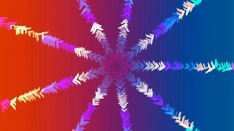Vibrant multicolored arrow pattern on gradient background Stock Illustration