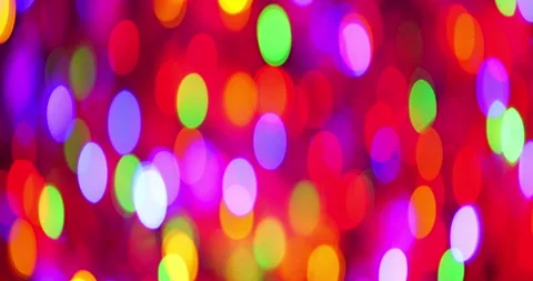 Vibrant Multicolored Bokeh Lights. Video stock 330453506