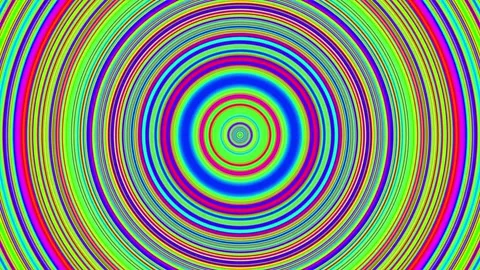 Vibrant multicolored concentric circular pattern Stock-Footage 337226656