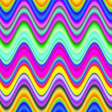 Vibrant multicolored digital waves illustration. Stock Illustration