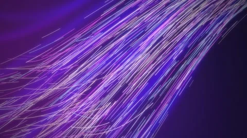 Vibrant multicolored fiber optic light trails flow in a seamless loop Stock Footage 341493789
