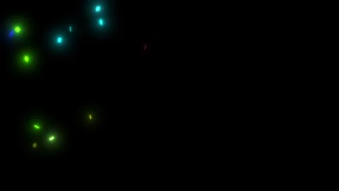 Vibrant multicolored glowing confetti particles falling Video stock 345972957
