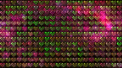 Vibrant Multicolored Heart Pattern With Decorative Abstract Lights Stock Footage 297085502