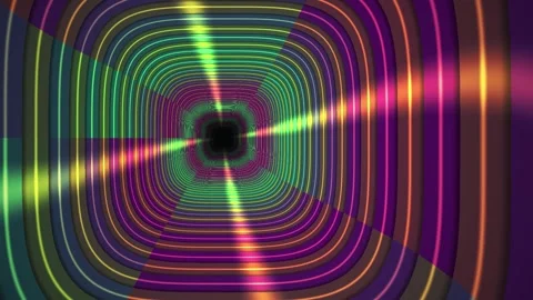 Vibrant multicolored light beam pattern. Stock Footage 340042248