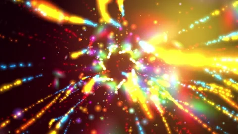 Vibrant Multicolored Light Orbs on Dark Artistic Background 库存影片 310747378