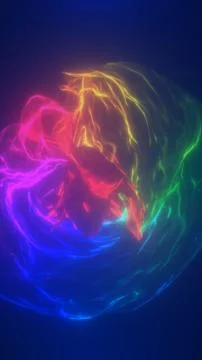 Vibrant multicolored light wave forming an abstract rainbow vortex 스톡 일러스트