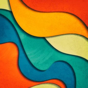 Vibrant multicolored paper cut background Stock Illustration