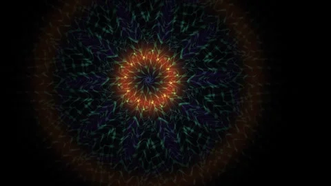 Vibrant multicolored pixelated circular pattern. Stock Footage 334665940
